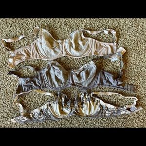 Set of 3 wacoal bras in neutral colors 34C